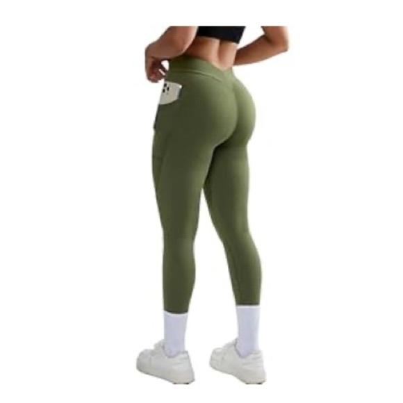 suuksess Pants - Green High-Waisted Compression Leggings